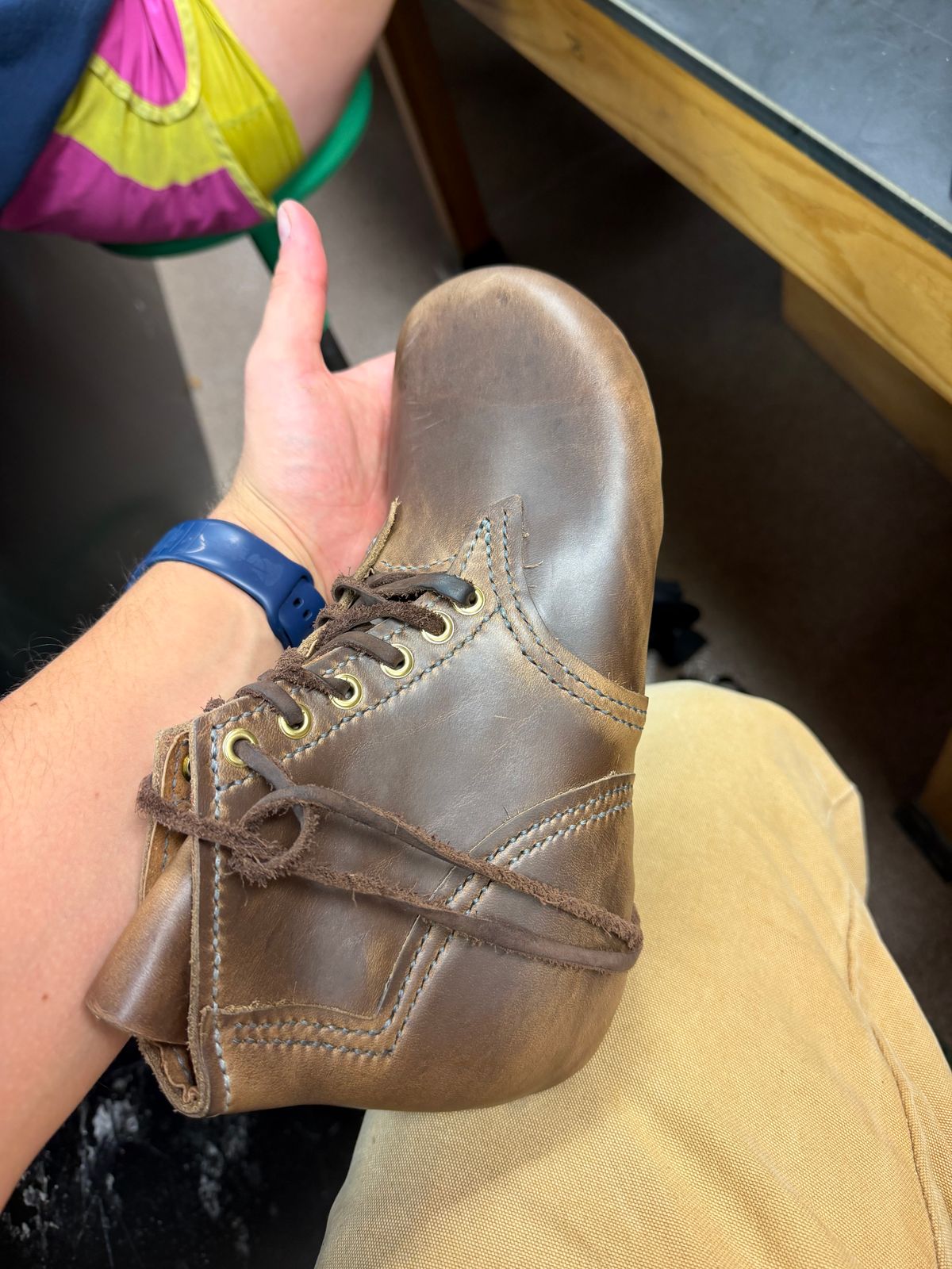 Photo by Amess923 on October 18, 2025 of the Self-Made Service Boot in Horween Natural Chromexcel.