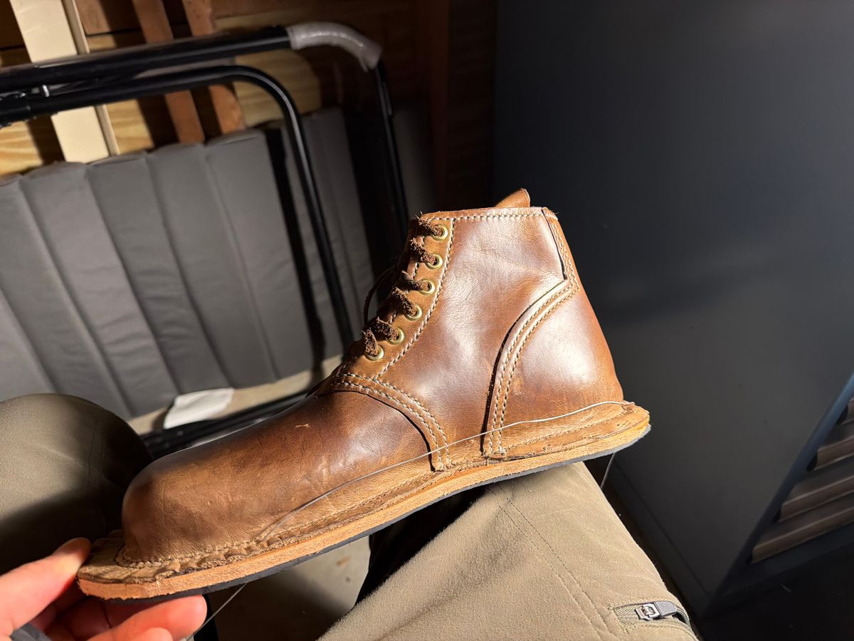 Photo by Amess923 on December 14, 2025 of the Self-Made Service Boot in Horween Natural Chromexcel.