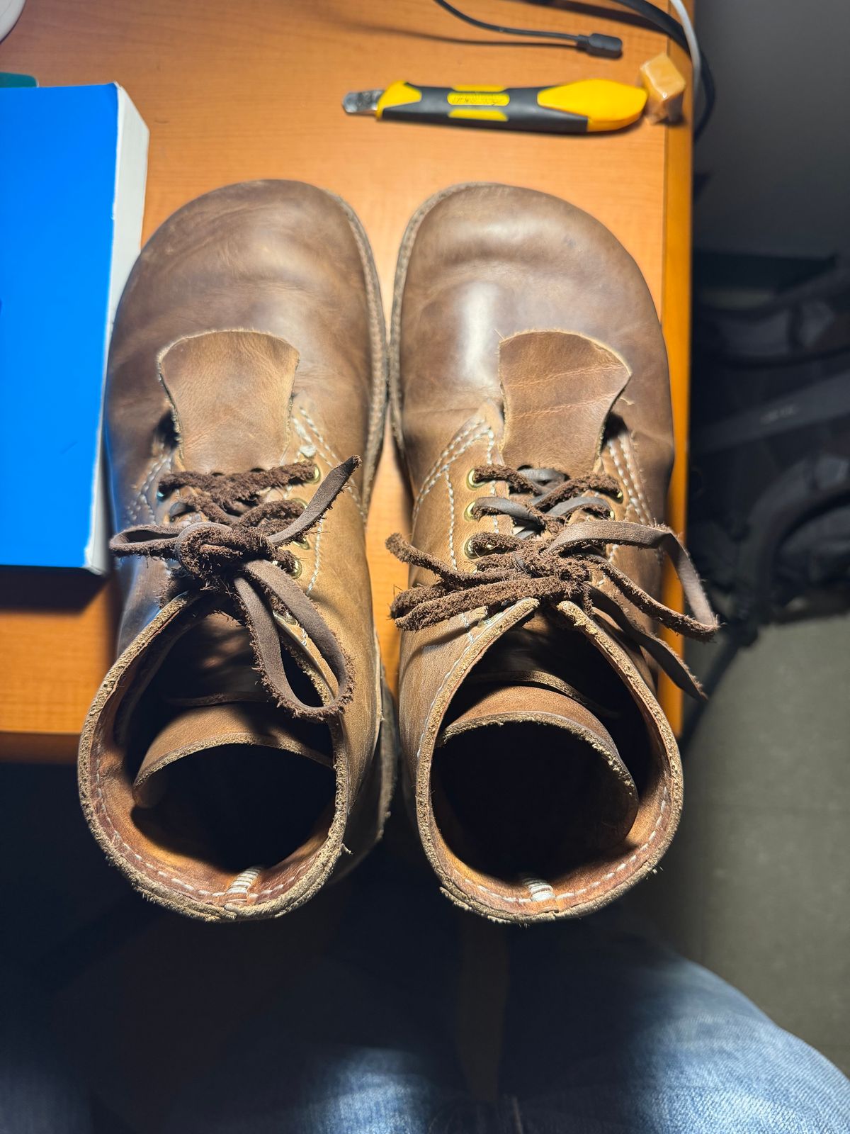 Photo by Amess923 on February 12, 2026 of the Self-Made Service Boot in Horween Natural Chromexcel.