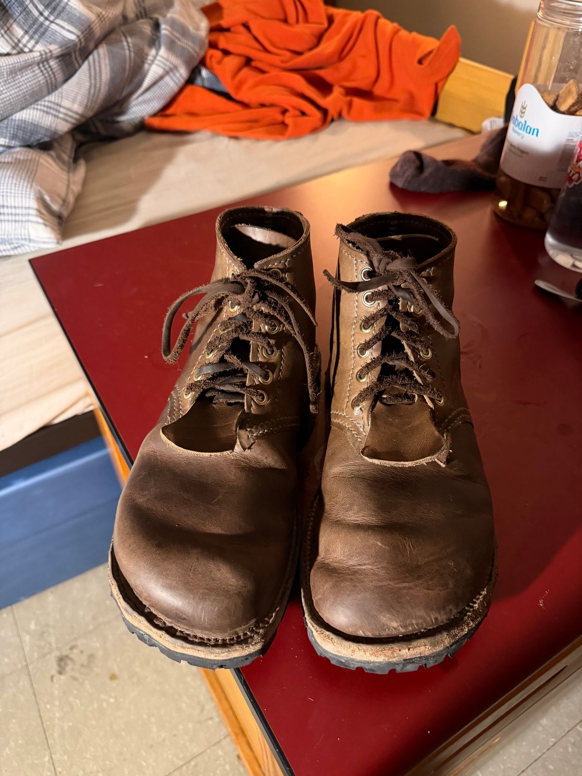 Photo by Amess923 on February 12, 2026 of the Self-Made Service Boot in Horween Natural Chromexcel.