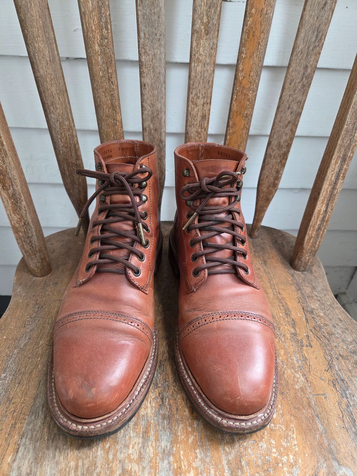 Photo by philosophersboots on November 5, 2025 of the Parkhurst The Delaware in Maryam Natural Horsebutt.