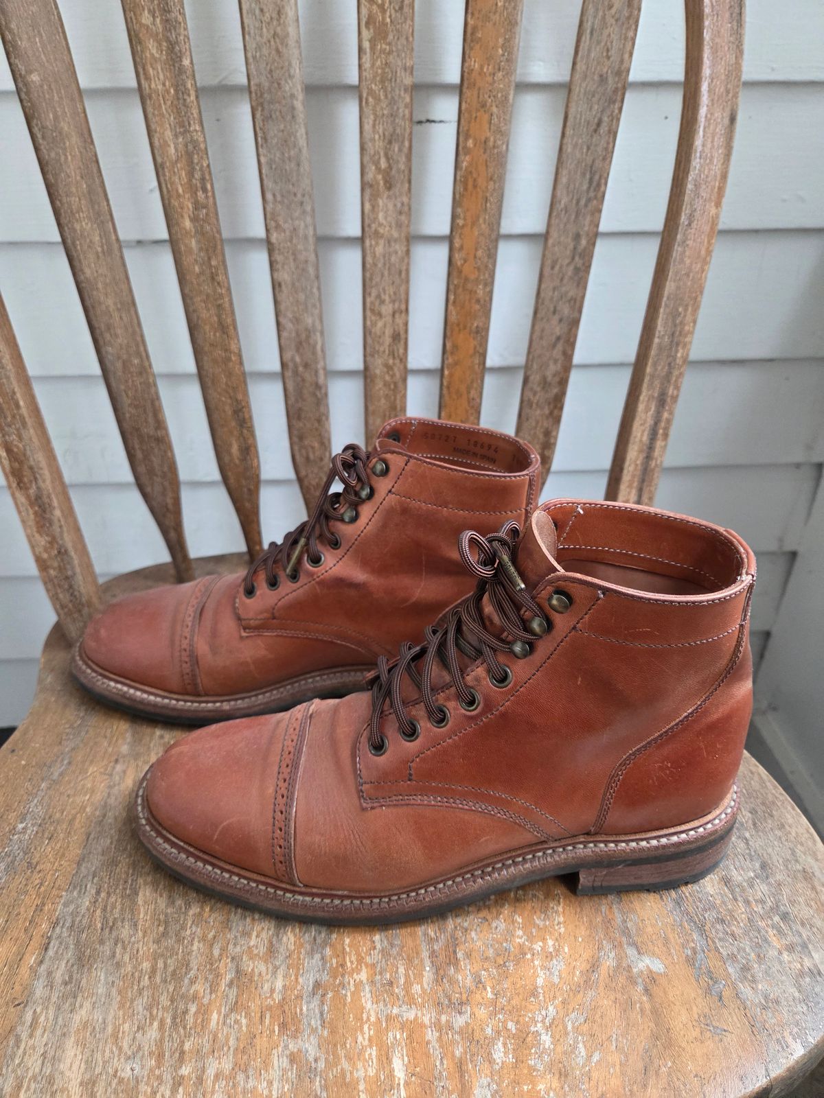 Photo by philosophersboots on November 5, 2025 of the Parkhurst The Delaware in Maryam Natural Horsebutt.