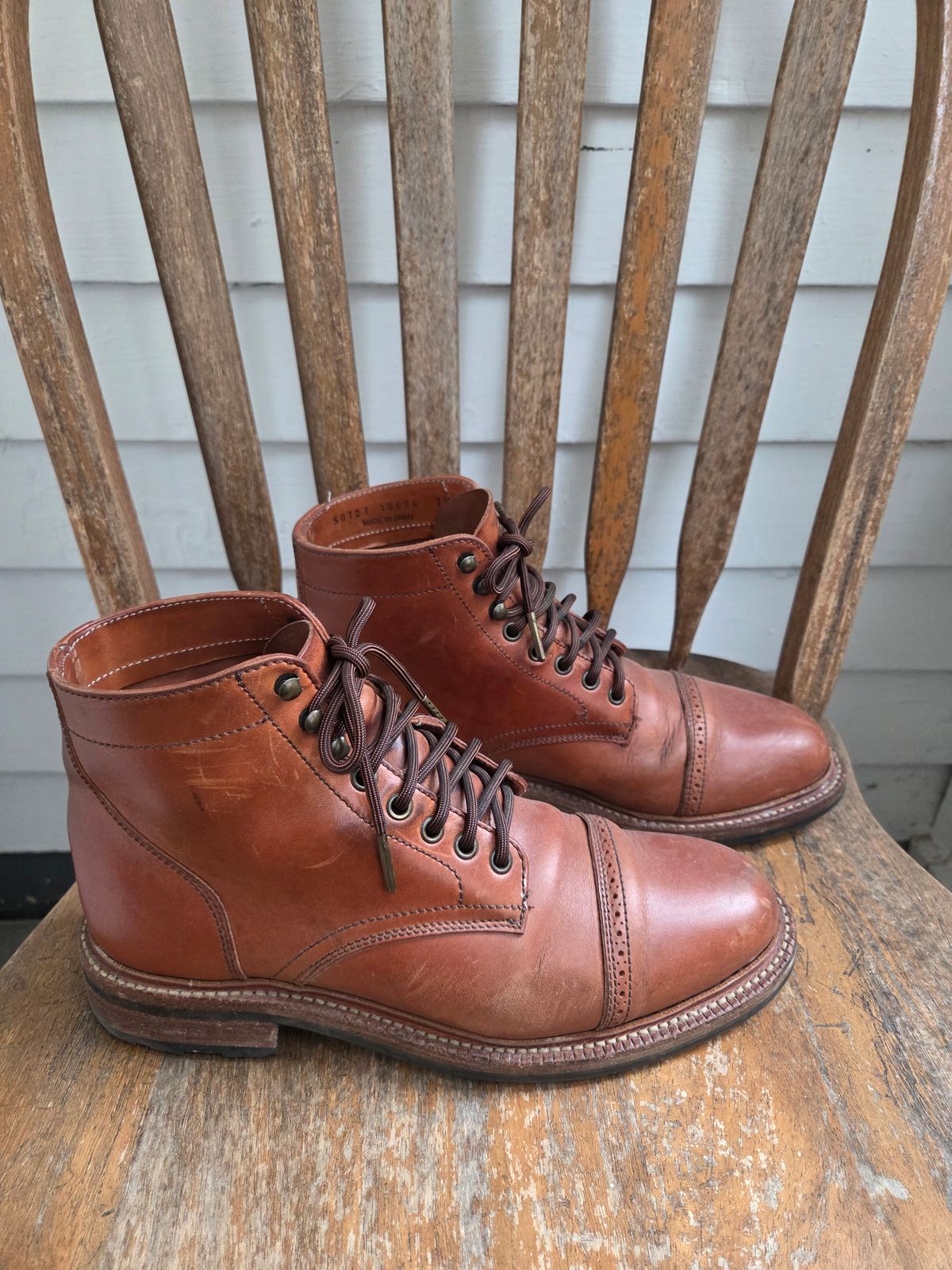 Photo by philosophersboots on November 5, 2025 of the Parkhurst The Delaware in Maryam Natural Horsebutt.