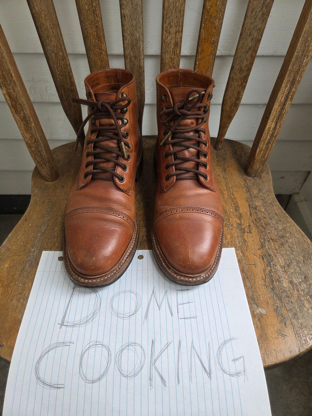 Photo by philosophersboots on November 5, 2025 of the Parkhurst The Delaware in Maryam Natural Horsebutt.