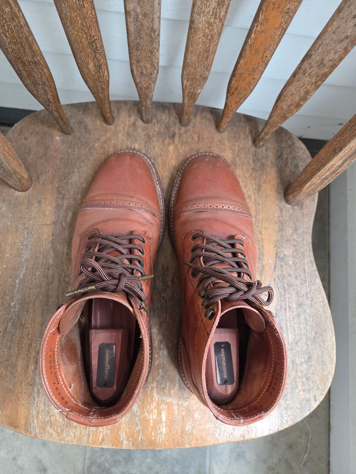 Photo by philosophersboots on November 5, 2025 of the Parkhurst The Delaware in Maryam Natural Horsebutt.