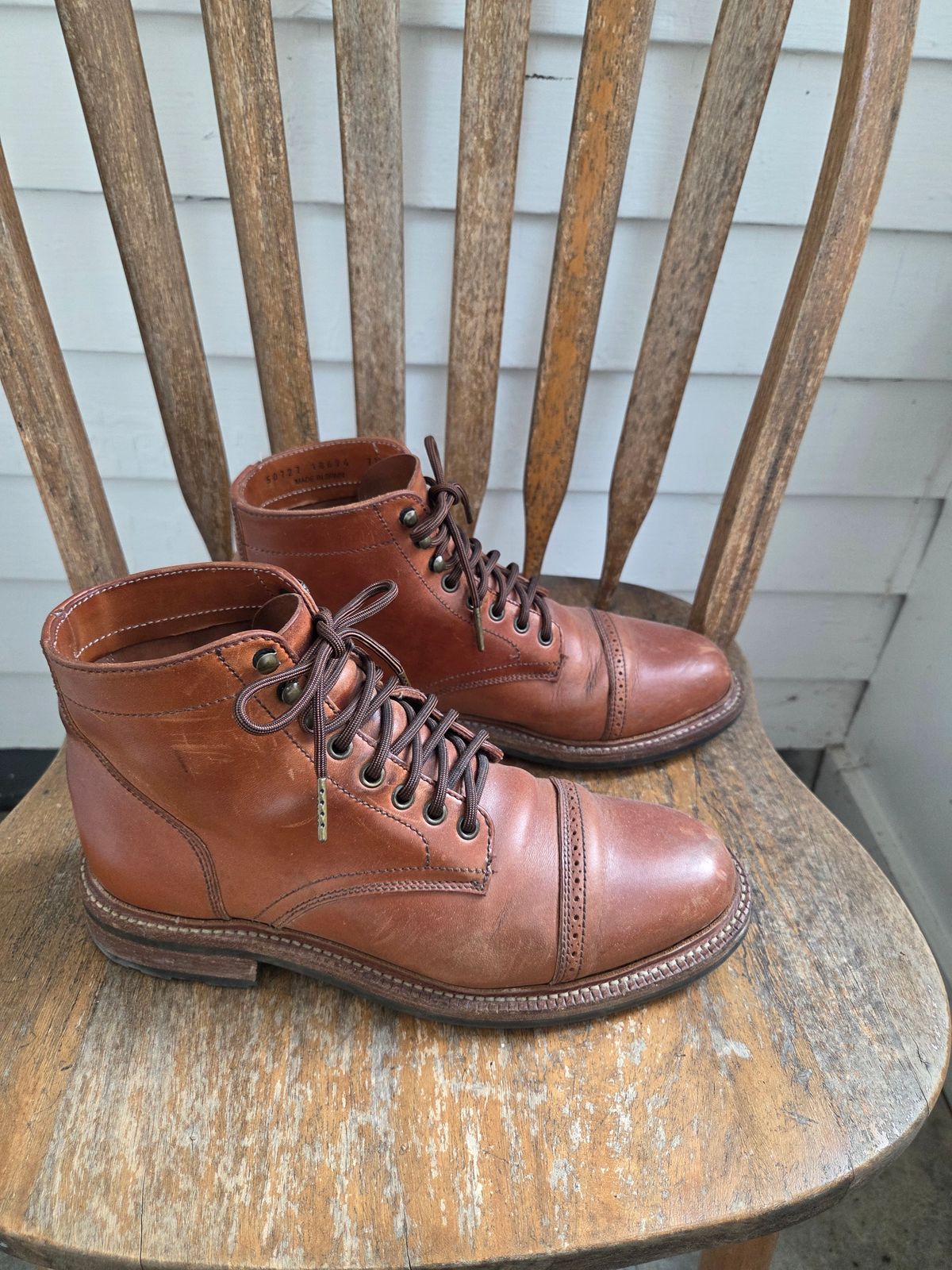 Photo by philosophersboots on January 5, 2026 of the Parkhurst The Delaware in Maryam Natural Horsebutt.