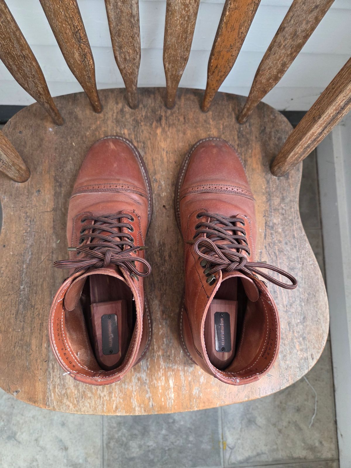 Photo by philosophersboots on January 5, 2026 of the Parkhurst The Delaware in Maryam Natural Horsebutt.