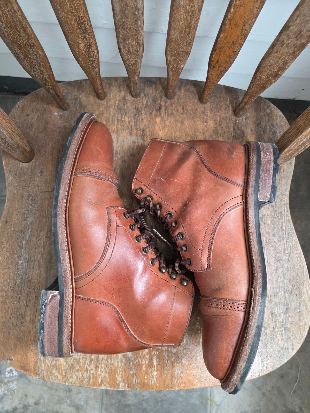 Photo by philosophersboots on March 5, 2026 of the Parkhurst The Delaware in Maryam Natural Horsebutt.