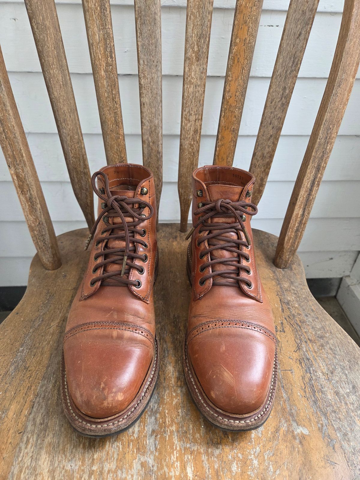 Photo by philosophersboots on April 1, 2026 of the Parkhurst The Delaware in Maryam Natural Horsebutt.