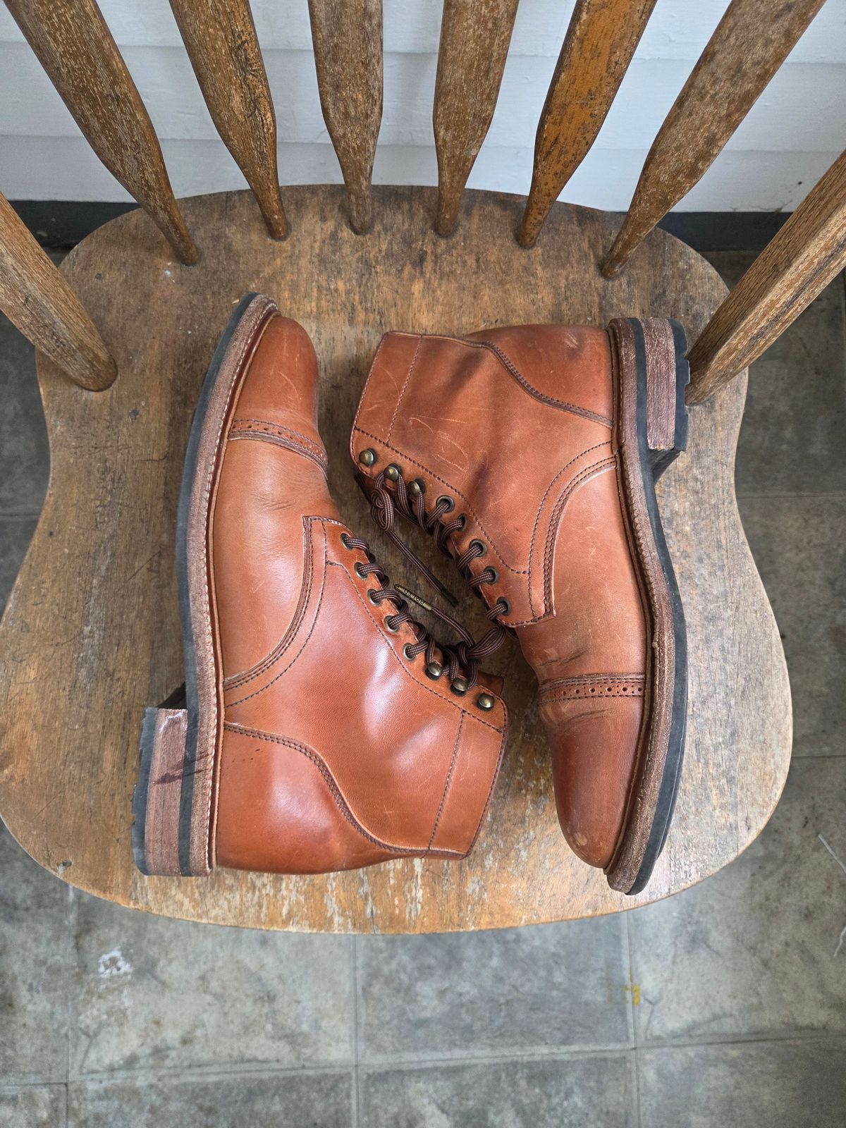 Photo by philosophersboots on April 1, 2026 of the Parkhurst The Delaware in Maryam Natural Horsebutt.