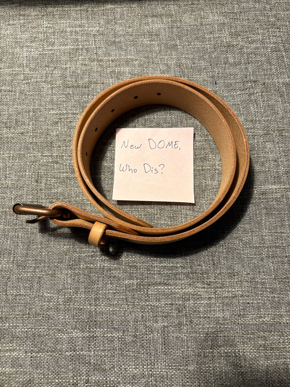 Photo by geckotrekker on October 2, 2025 of the Lanks Leatherworks Full Grain Leather Belt in Unknown Natural Veg Tan.