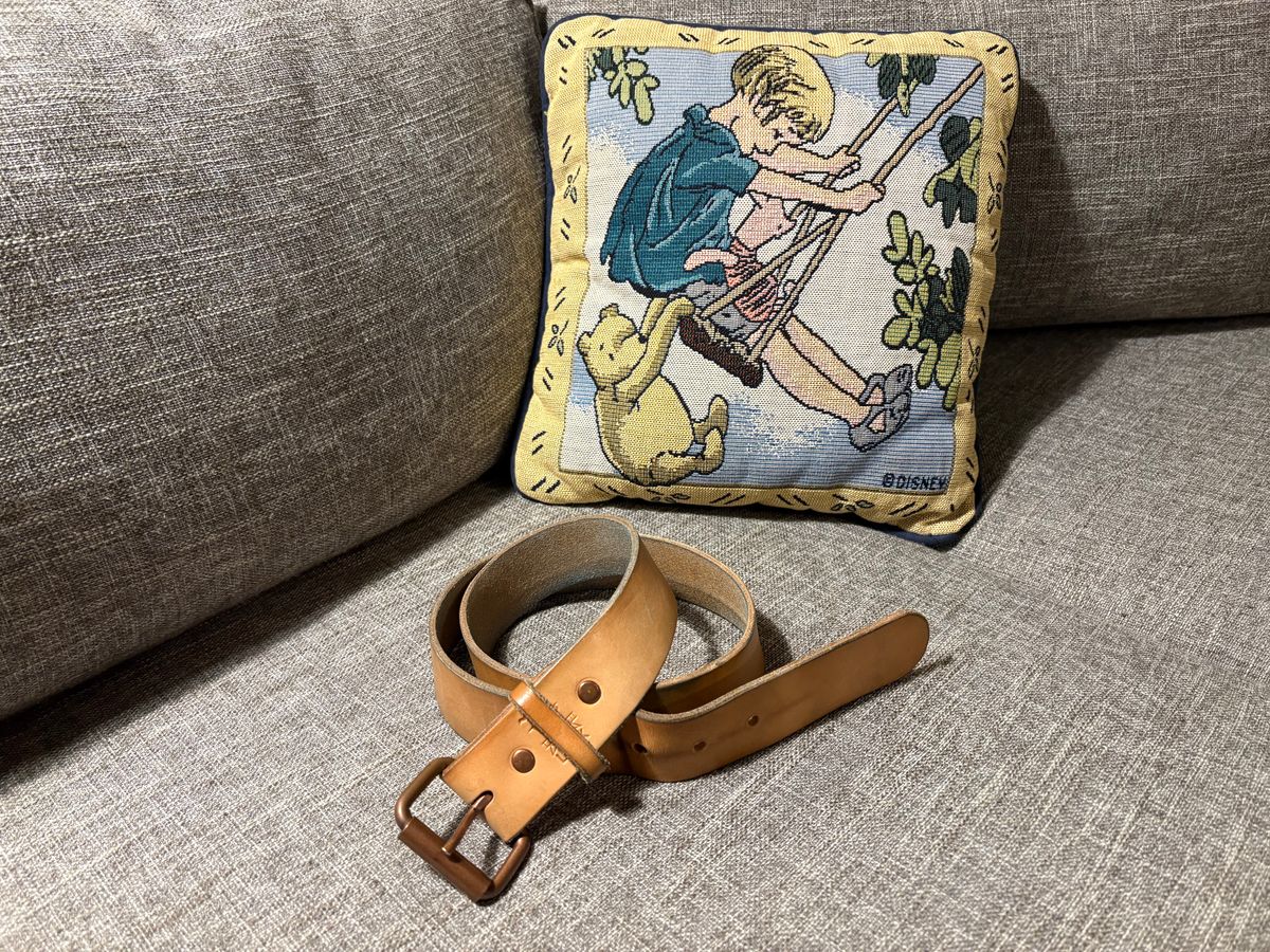 Photo by geckotrekker on December 3, 2025 of the Lanks Leatherworks Full Grain Leather Belt in Unknown Natural Veg Tan.