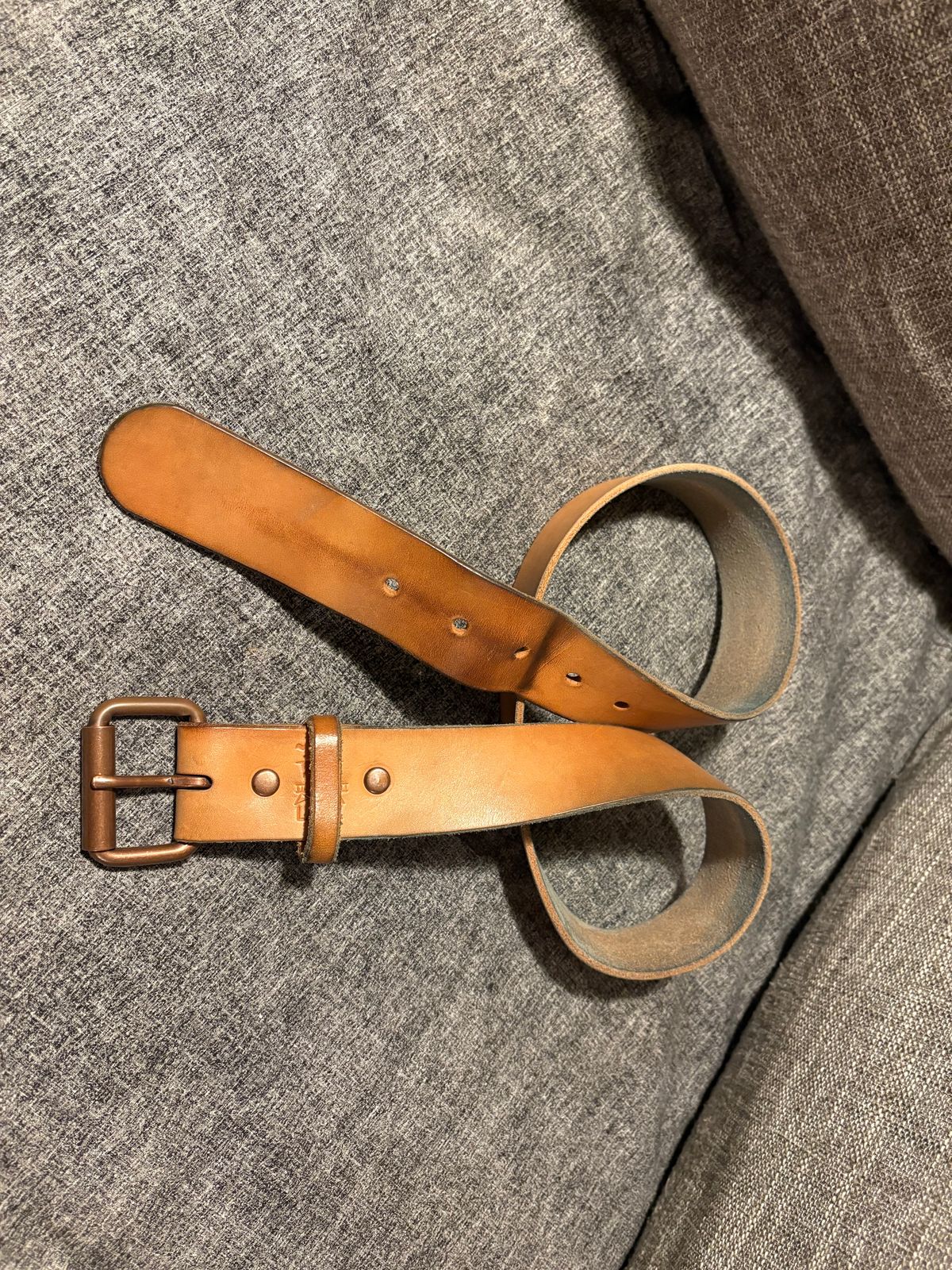 Photo by geckotrekker on March 4, 2026 of the Lanks Leatherworks Full Grain Leather Belt in Unknown Natural Veg Tan.