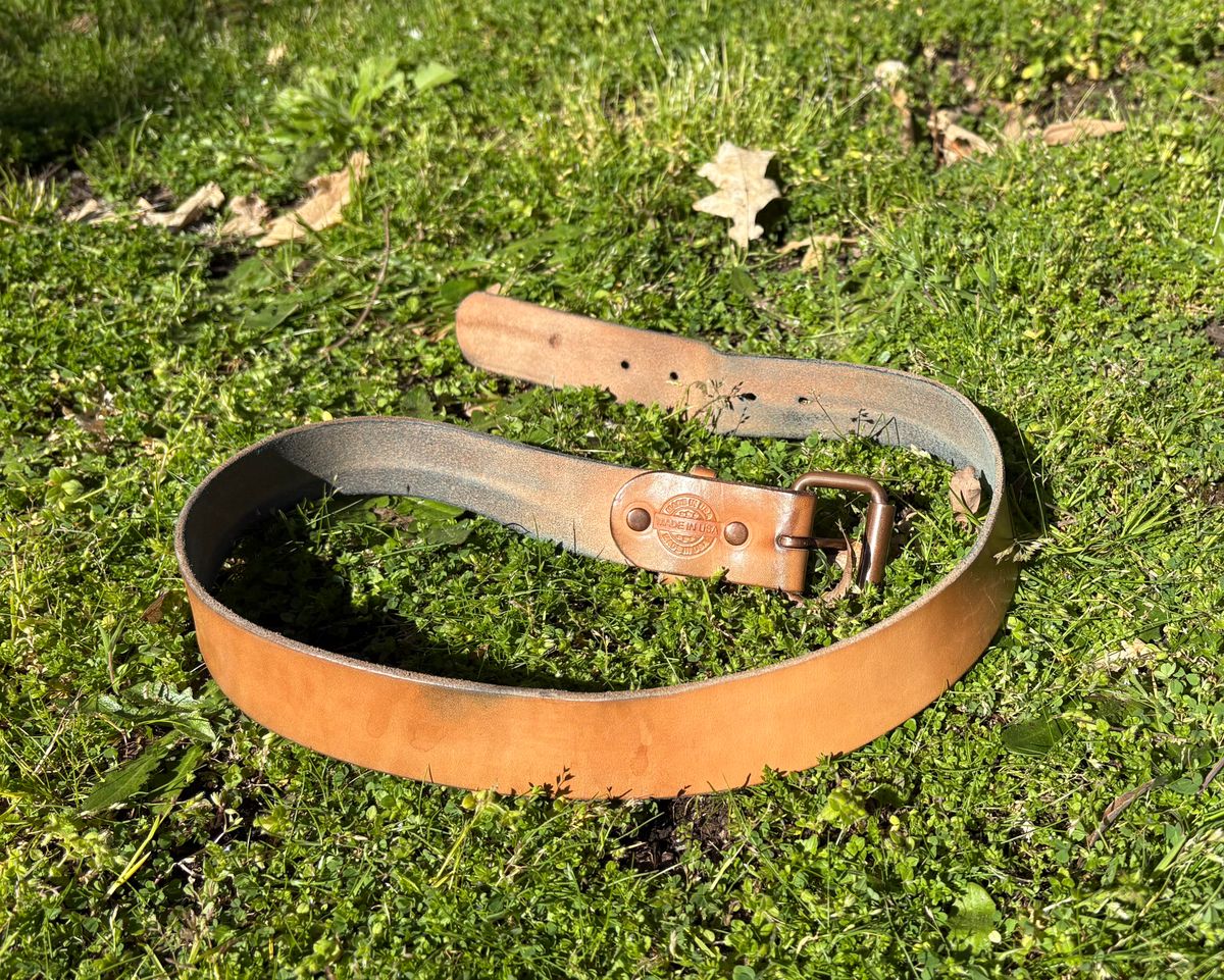 Photo by geckotrekker on April 3, 2026 of the Lanks Leatherworks Full Grain Leather Belt in Unknown Natural Veg Tan.
