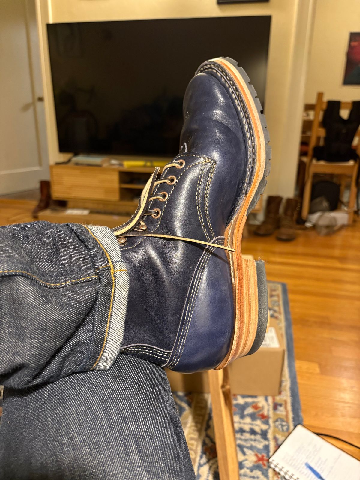 Photo by geckotrekker on December 3, 2025 of the White's Bounty Hunter in Maryam Navy Horsehide.
