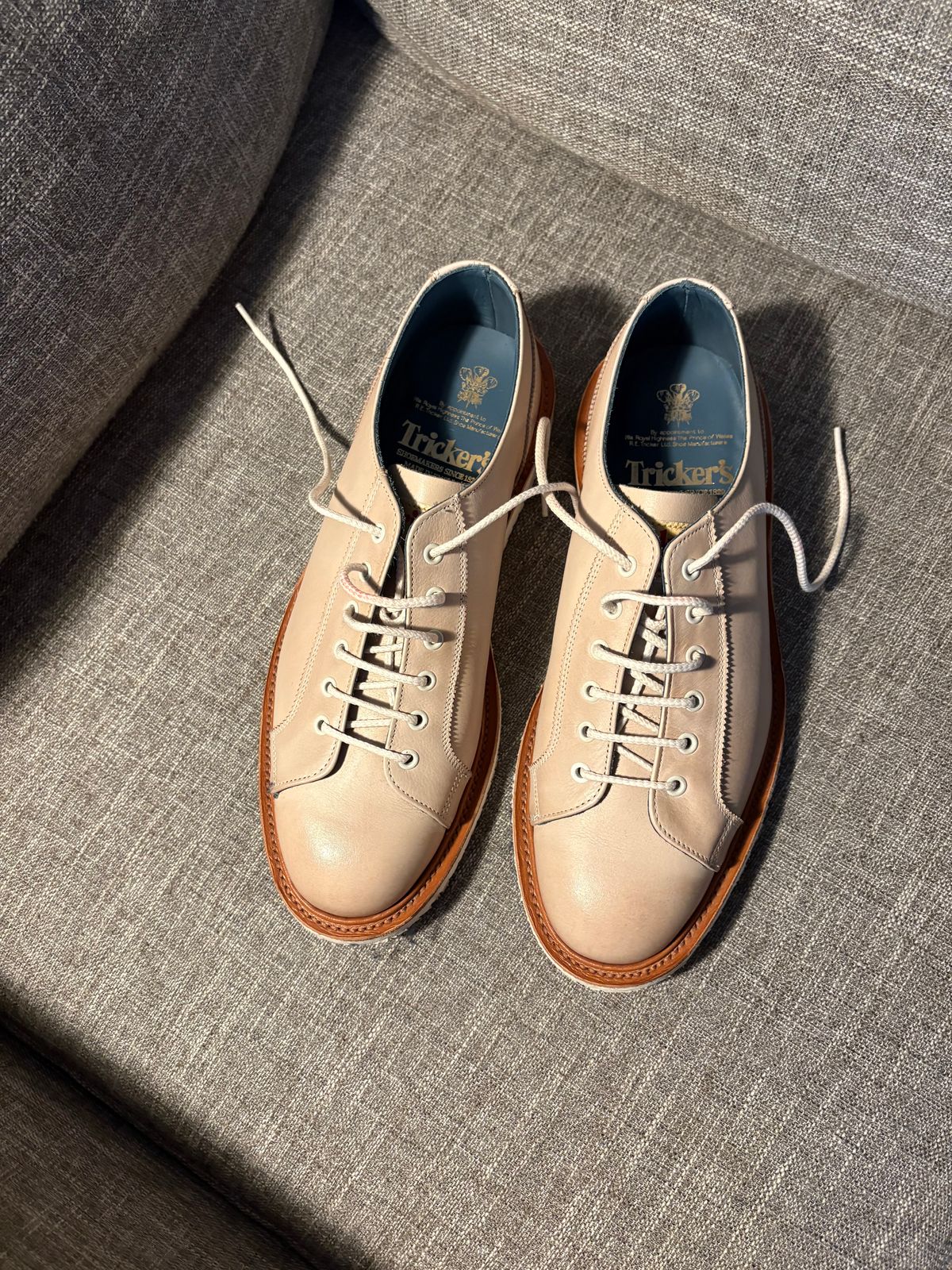 Photo by geckotrekker on May 9, 2026 of the Tricker's Dominic Monkey Shoe in Cream Funchal.