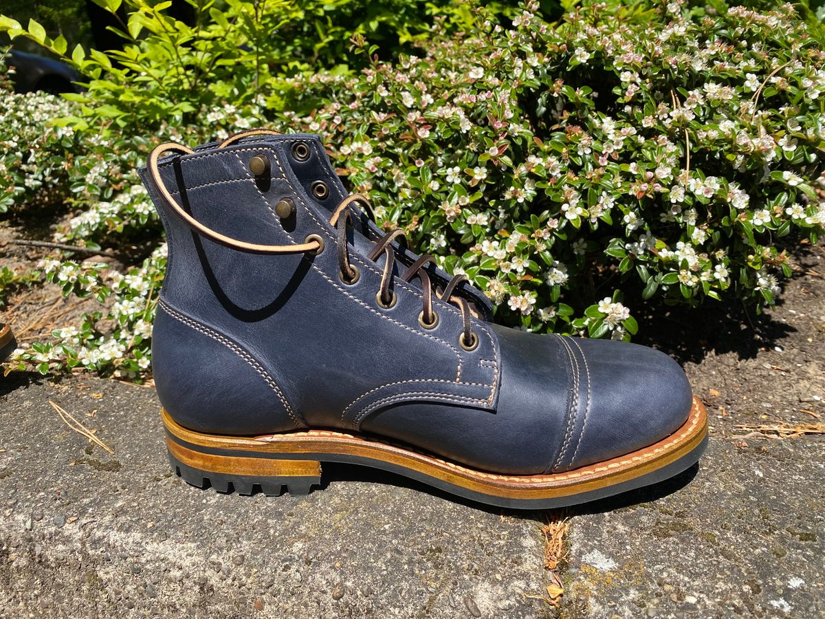 Photo by geckotrekker on May 4, 2025 of the Truman Cap Toe Boot in Seidel Ink Cheaha.