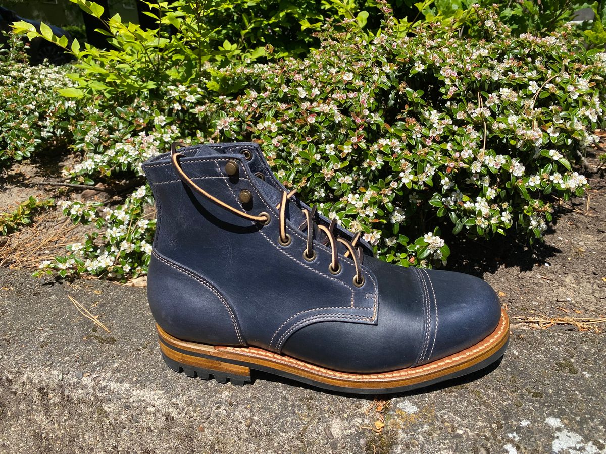 Photo by geckotrekker on May 4, 2025 of the Truman Cap Toe Boot in Seidel Ink Cheaha.