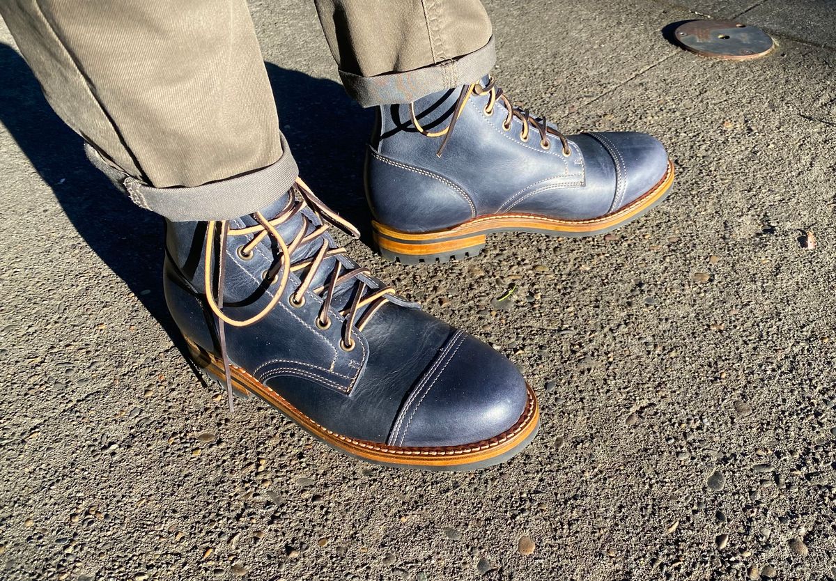 Photo by geckotrekker on May 5, 2025 of the Truman Cap Toe Boot in Seidel Ink Cheaha.