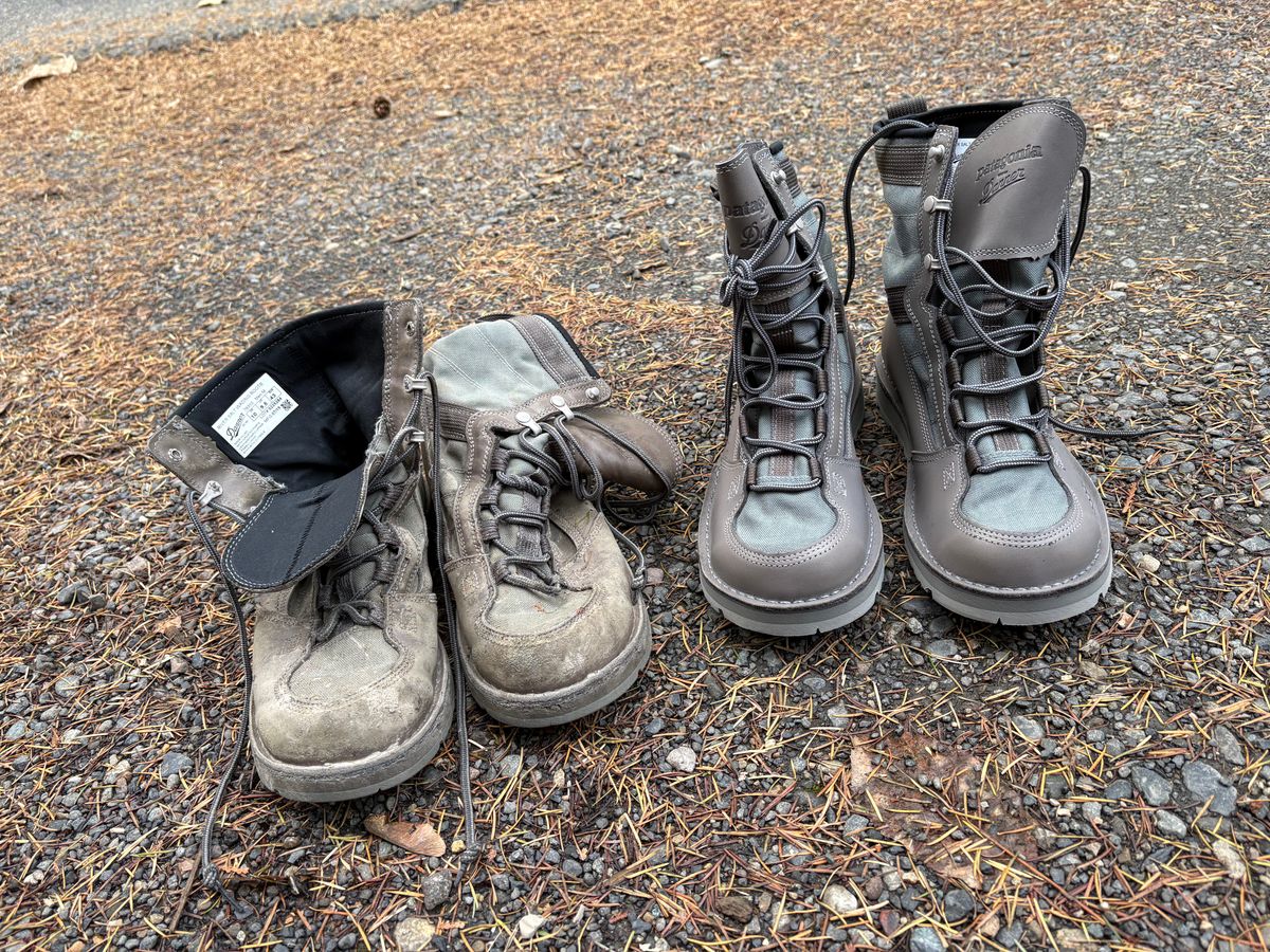 Photo by geckotrekker on November 9, 2025 of the Patagonia X Danner River Salt Wading Boot in Unknown Grey.