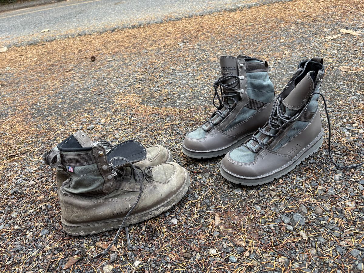 Photo by geckotrekker on November 9, 2025 of the Patagonia X Danner River Salt Wading Boot in Unknown Grey.