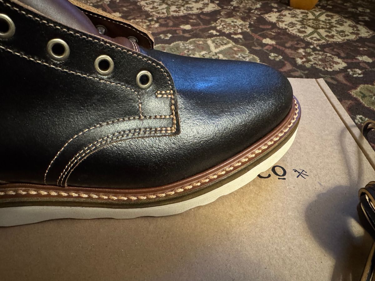 Photo by danielc on February 19, 2025 of the Truman MTO in Horween Java Waxed Flesh.