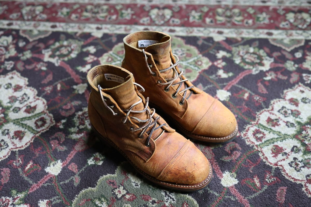 Photo by danielc on February 20, 2026 of the Truman Cap Toe Boot in C.F. Stead Coach Rambler.