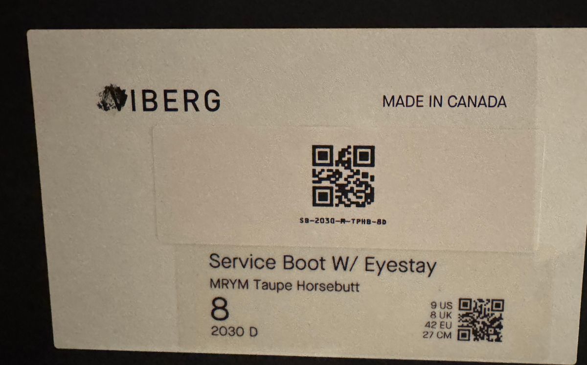 Photo by Pedro on January 6, 2025 of the Viberg Service Boot BCT in Maryam Taupe TPR Horsebutt.