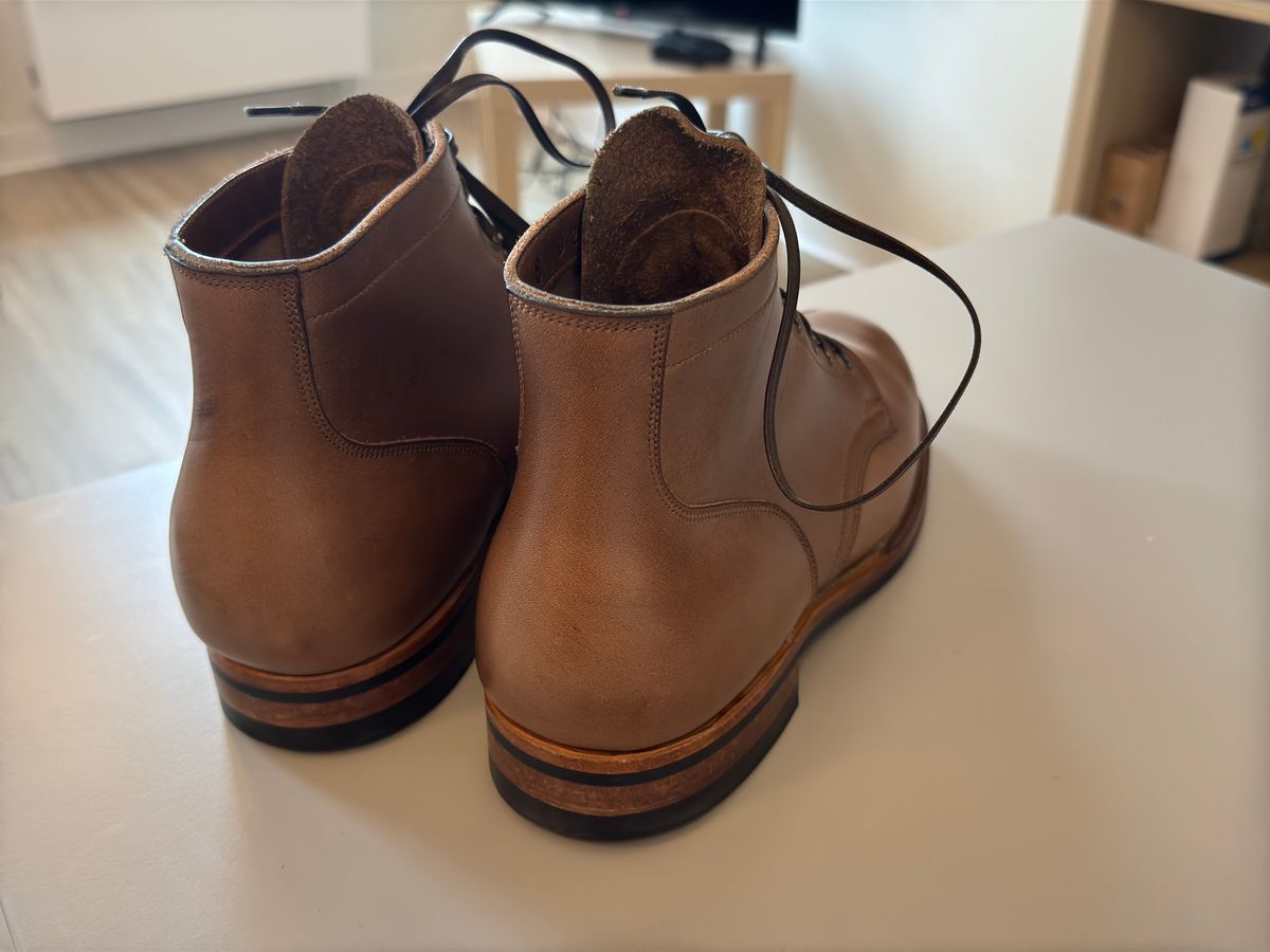 Photo by Pedro on January 18, 2025 of the Viberg Service Boot in Horween Natural Chromexcel.