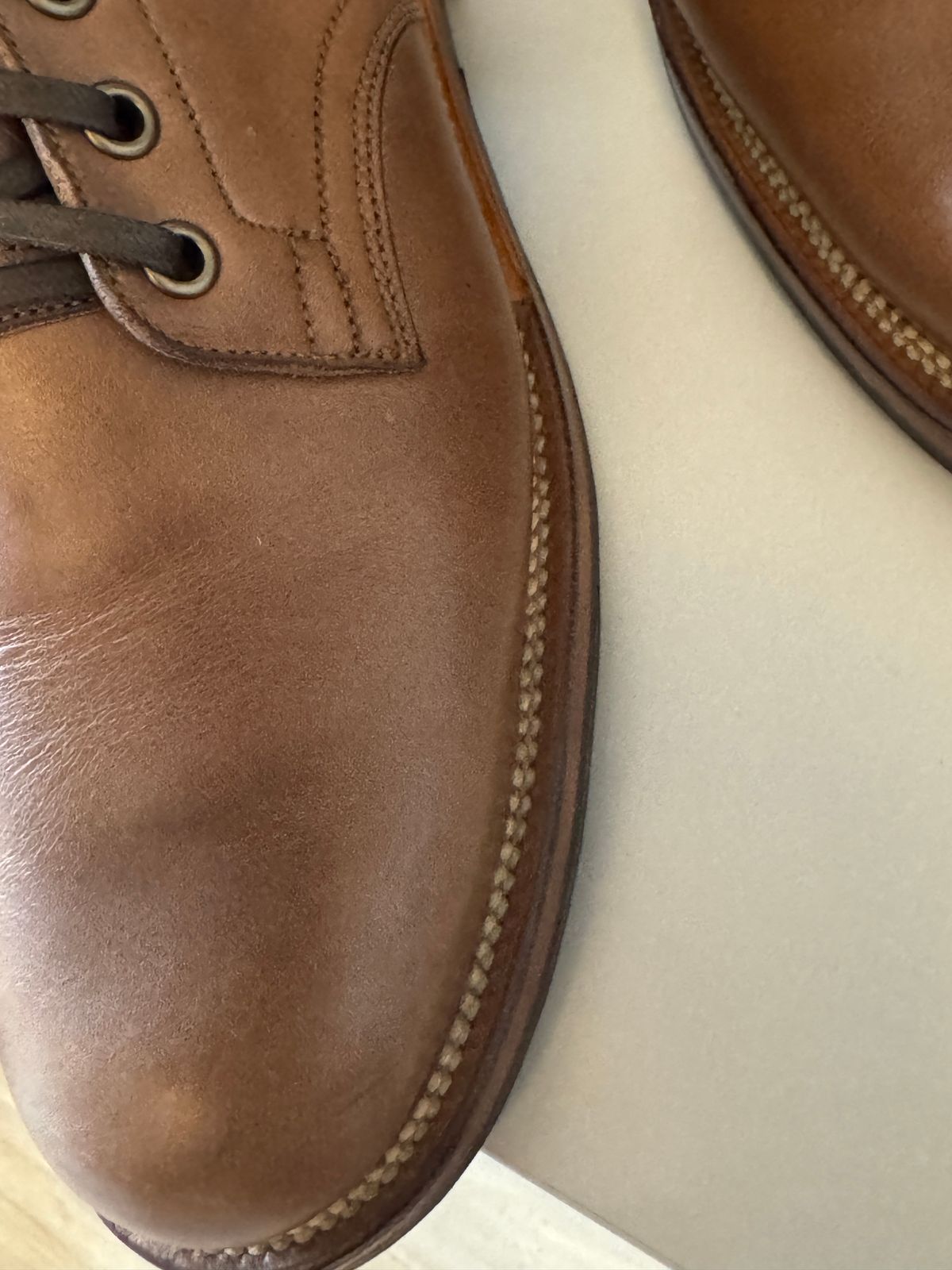 Photo by Pedro on January 18, 2025 of the Viberg Service Boot in Horween Natural Chromexcel.