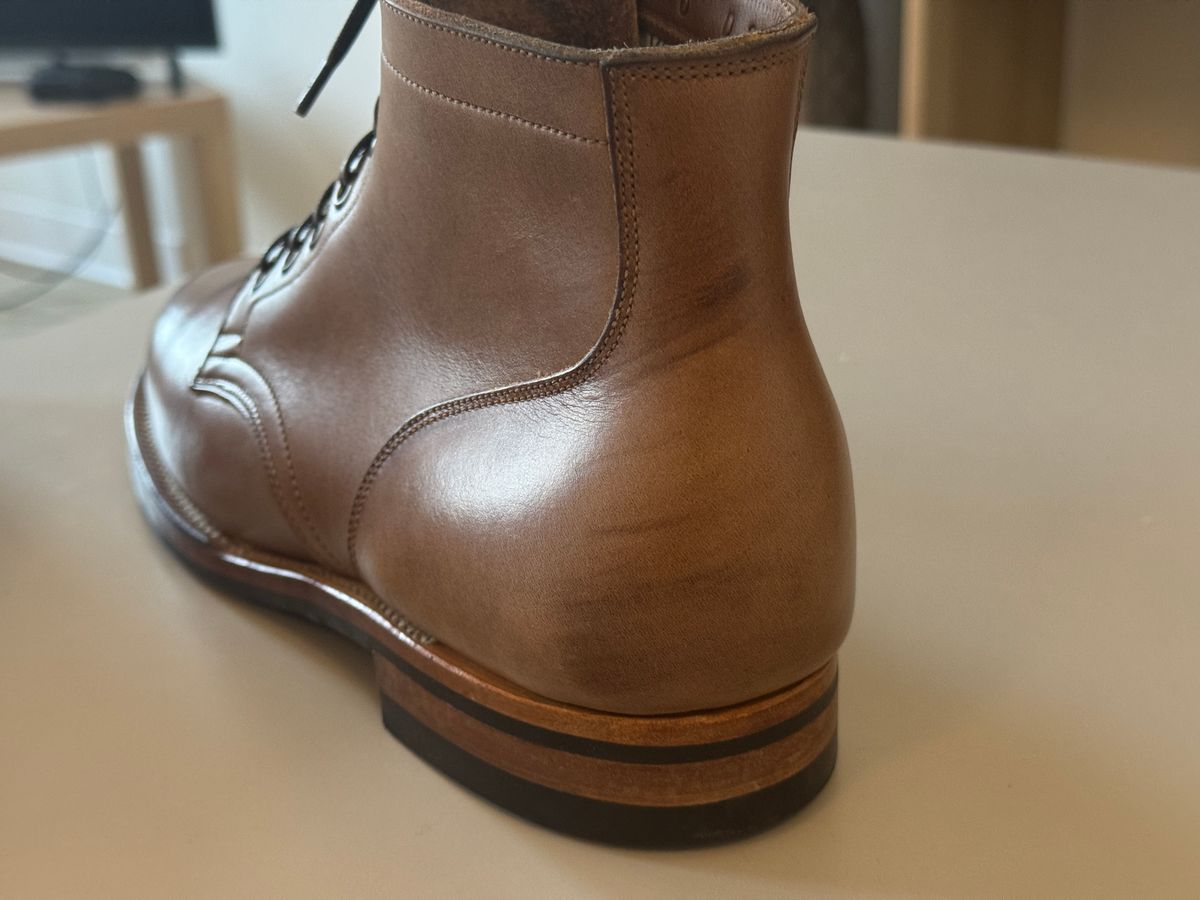 Photo by Pedro on January 18, 2025 of the Viberg Service Boot in Horween Natural Chromexcel.