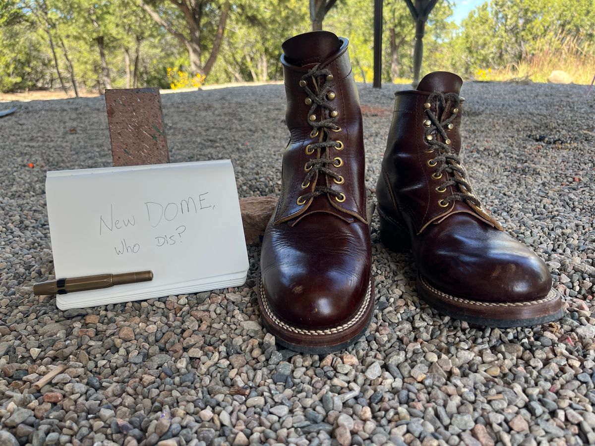 Photo by MrStudabaker on October 3, 2025 of the John Lofgren Steel Gang Boots in Dark Brown Shinki Horsebutt.