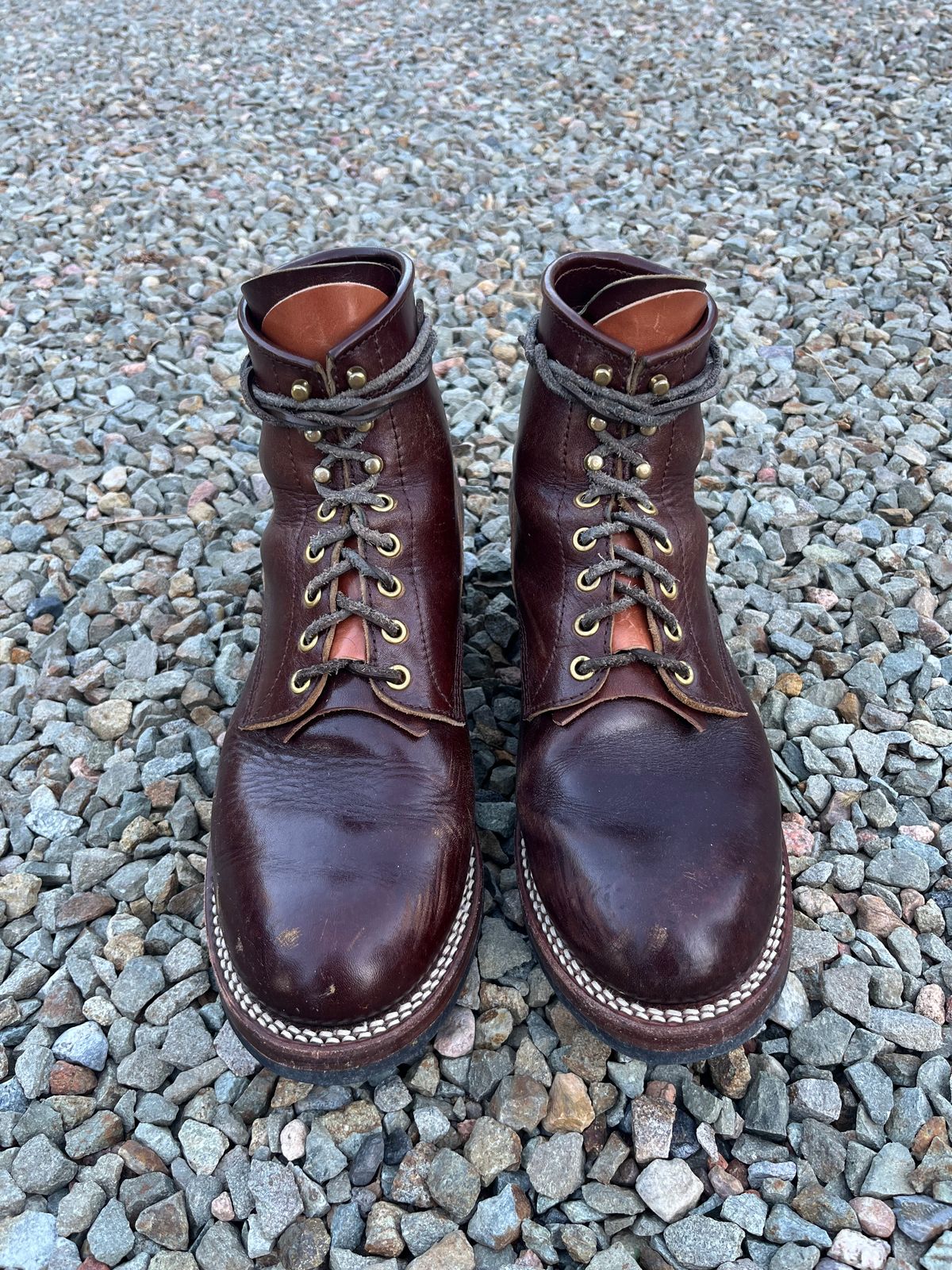 Photo by MrStudabaker on November 5, 2025 of the John Lofgren Steel Gang Boots in Dark Brown Shinki Horsebutt.