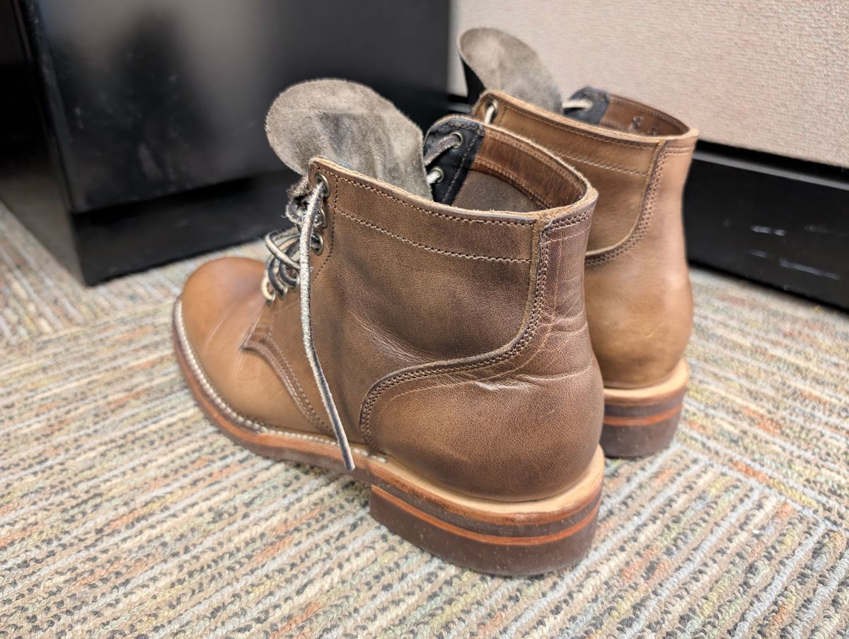Photo by lemonpeak on September 19, 2025 of the Oak Street Bootmakers Storm Boot in Horween Natural Chromexcel.