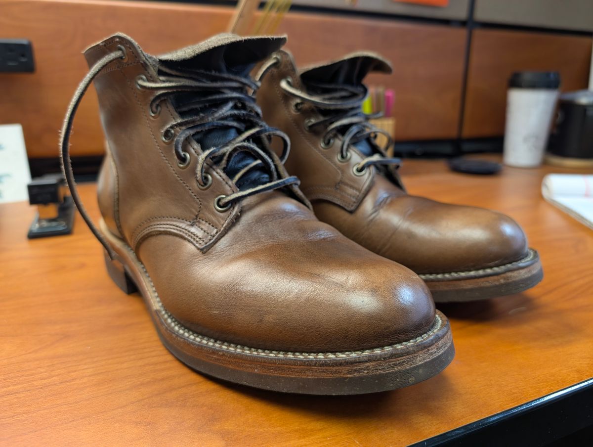 Photo by lemonpeak on September 19, 2025 of the Oak Street Bootmakers Storm Boot in Horween Natural Chromexcel.