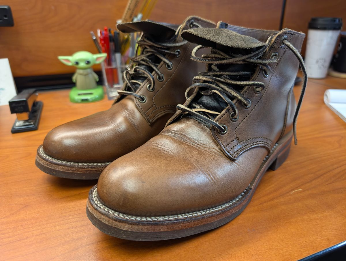 Photo by lemonpeak on September 19, 2025 of the Oak Street Bootmakers Storm Boot in Horween Natural Chromexcel.