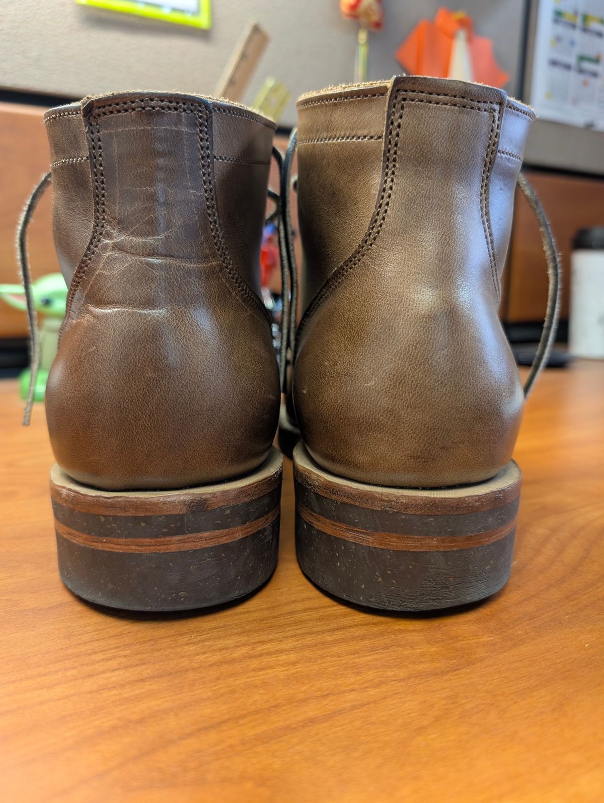 Photo by lemonpeak on September 19, 2025 of the Oak Street Bootmakers Storm Boot in Horween Natural Chromexcel.