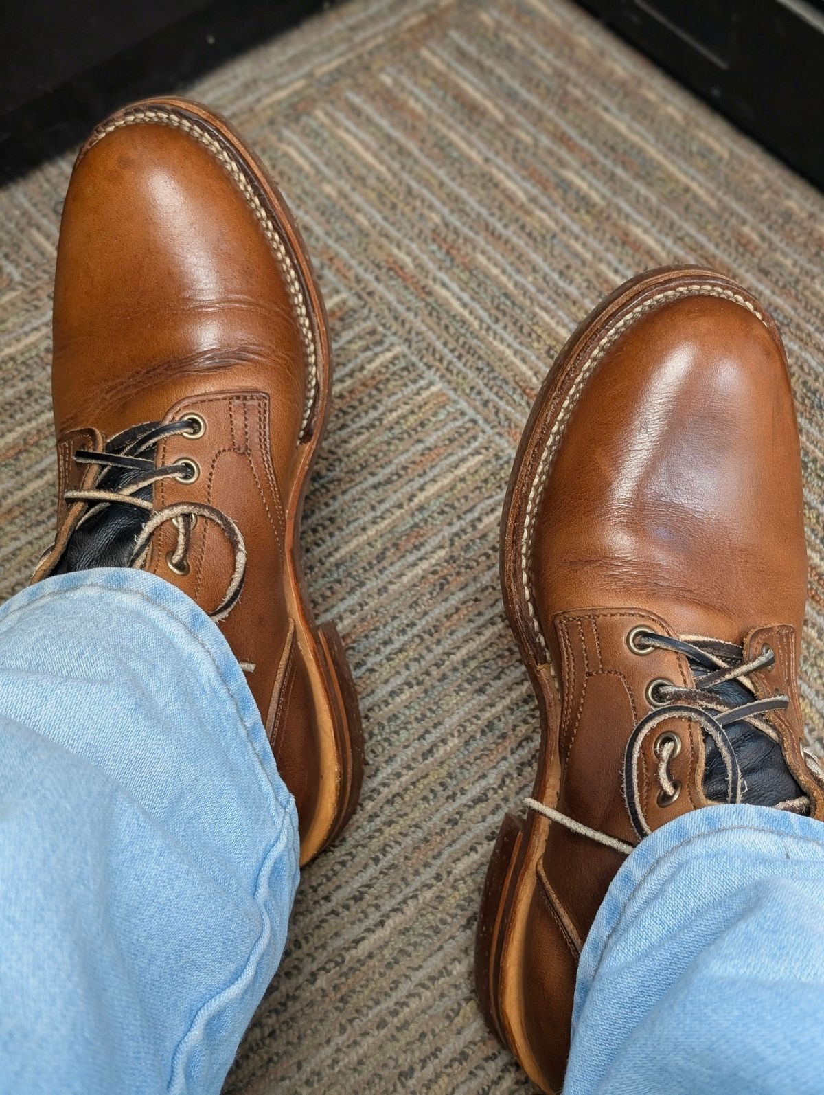 Photo by lemonpeak on October 14, 2025 of the Oak Street Bootmakers Storm Boot in Horween Natural Chromexcel.