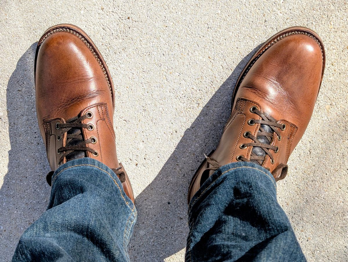 Photo by lemonpeak on November 15, 2025 of the Oak Street Bootmakers Storm Boot in Horween Natural Chromexcel.