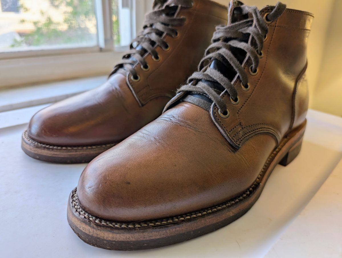 Photo by lemonpeak on April 22, 2026 of the Oak Street Bootmakers Storm Boot in Horween Natural Chromexcel.