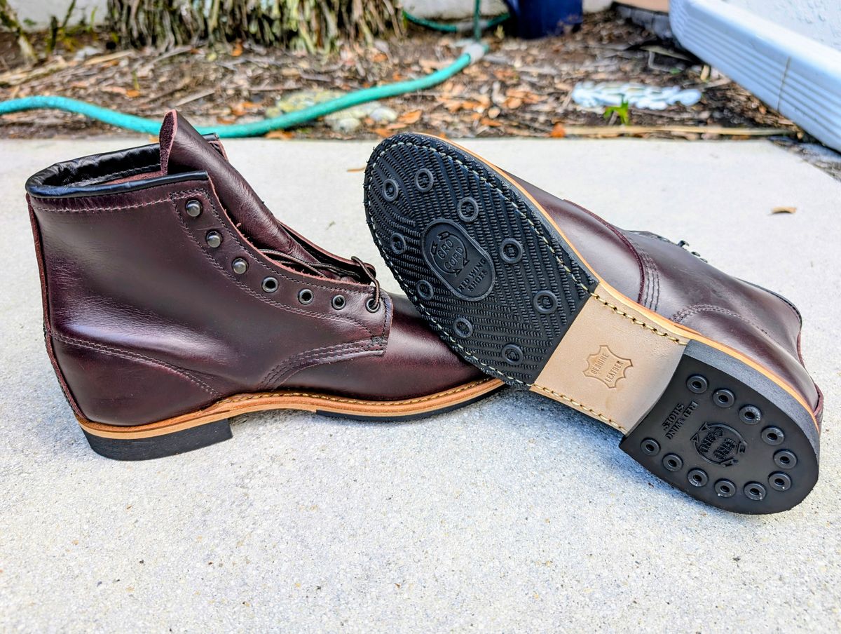 Photo by lemonpeak on January 10, 2026 of the Red Wing Beckman in S.B. Foot Black Cherry Excalibur.