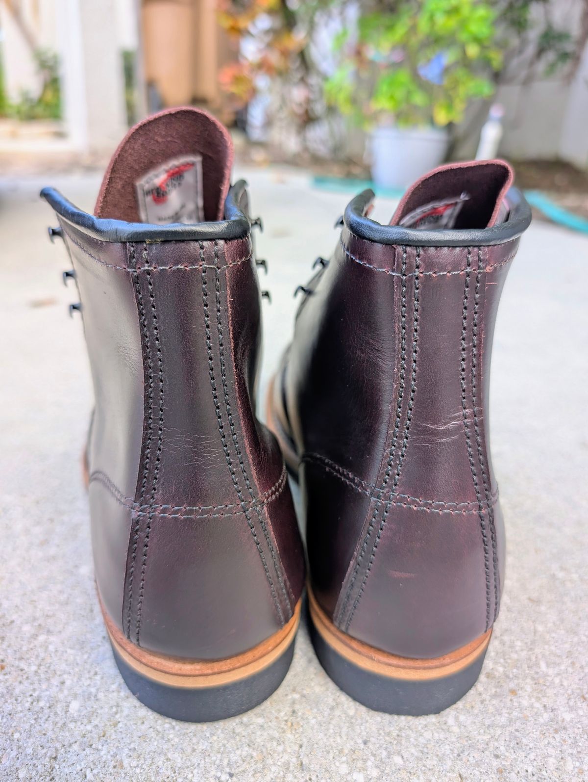 Photo by lemonpeak on January 10, 2026 of the Red Wing Beckman in S.B. Foot Black Cherry Excalibur.