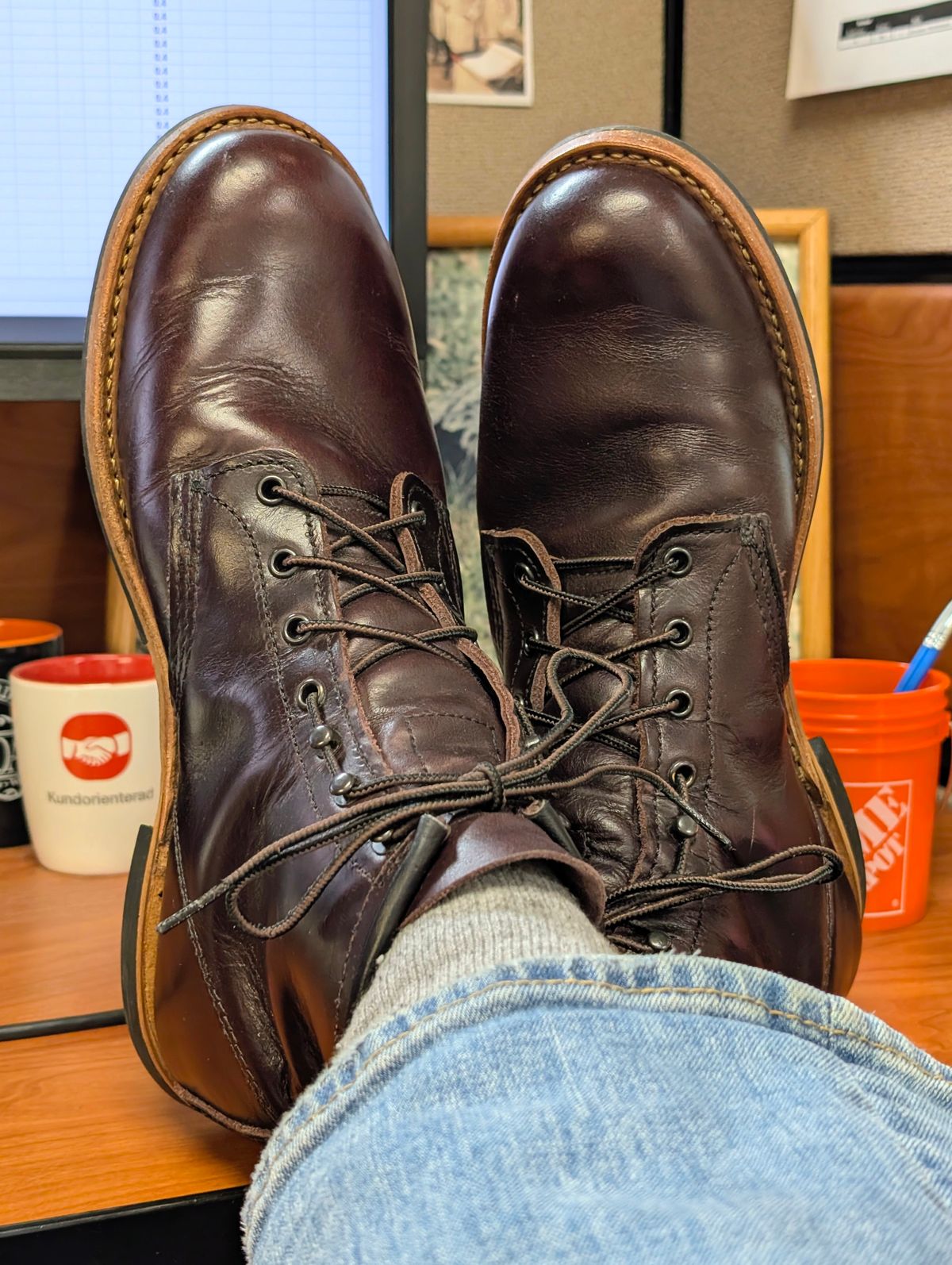 Photo by lemonpeak on April 10, 2026 of the Red Wing Beckman in S.B. Foot Black Cherry Excalibur.