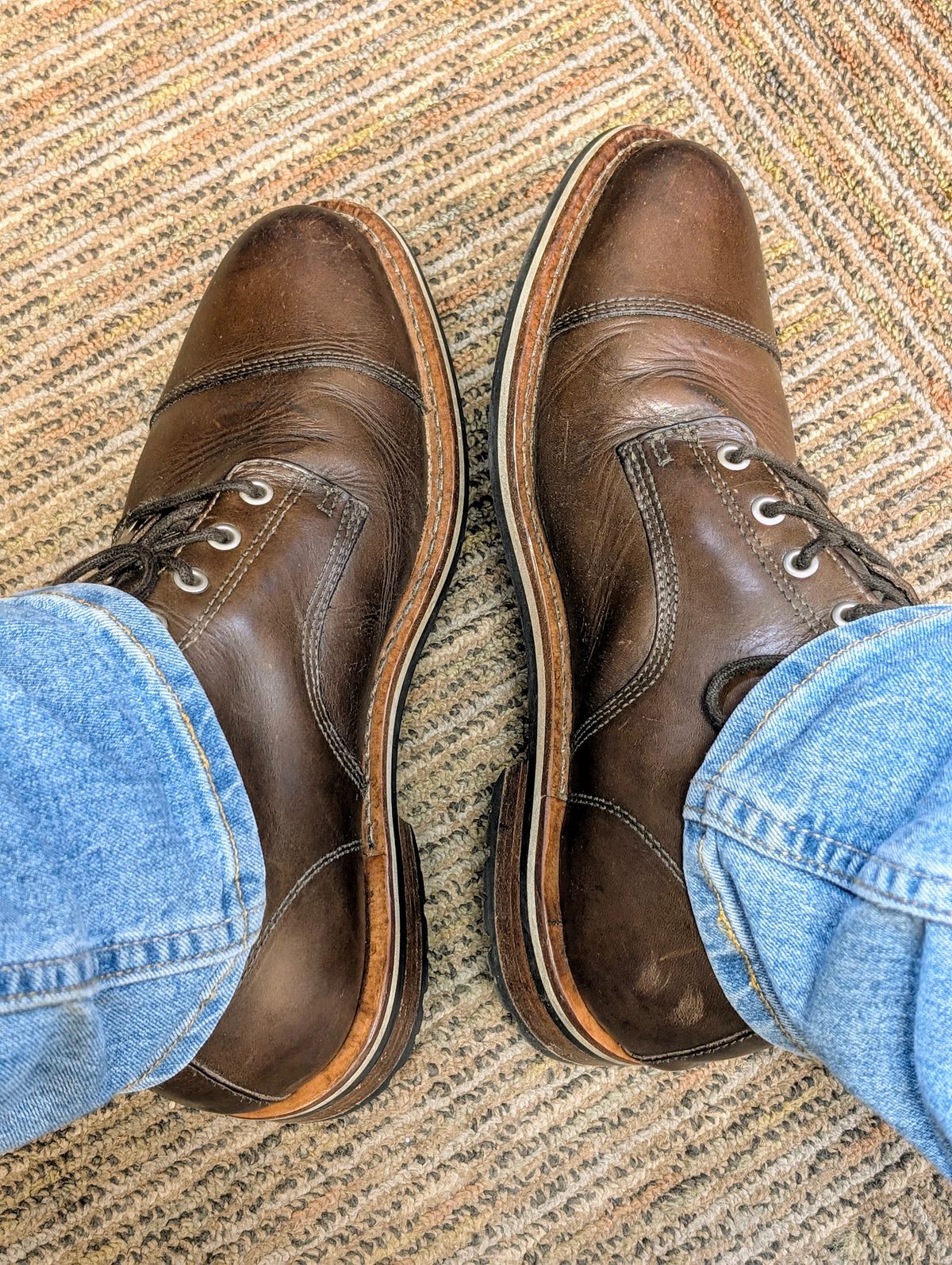 Photo by lemonpeak on July 8, 2025 of the HELM Boots The Hollis in Krumenauer Olive.