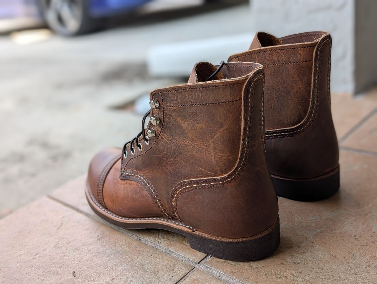 Photo by lemonpeak on March 1, 2025 of the Red Wing Iron Ranger in S.B. Foot Copper Rough and Tough.