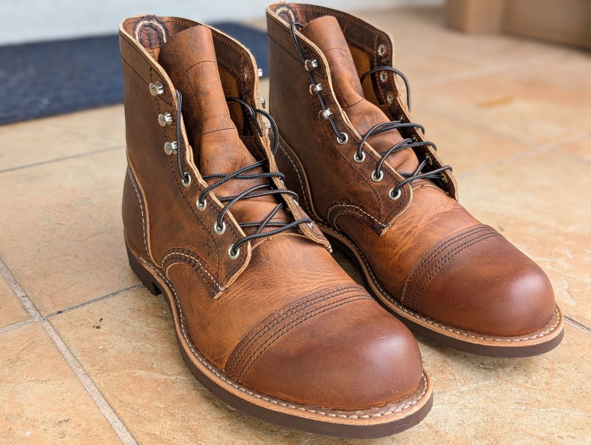 Photo by lemonpeak on March 1, 2025 of the Red Wing Iron Ranger in S.B. Foot Copper Rough and Tough.