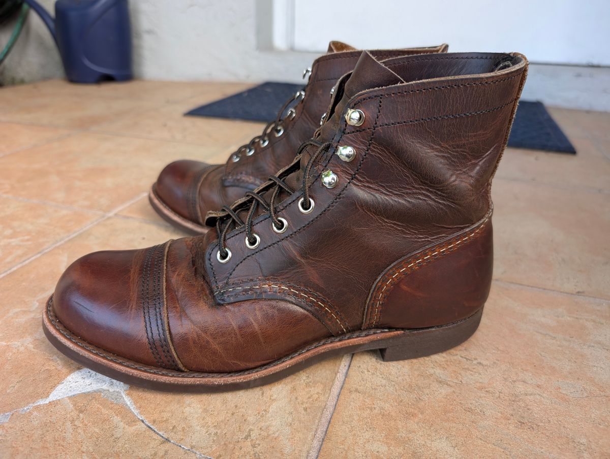 Photo by lemonpeak on September 20, 2025 of the Red Wing Iron Ranger in S.B. Foot Copper Rough and Tough.