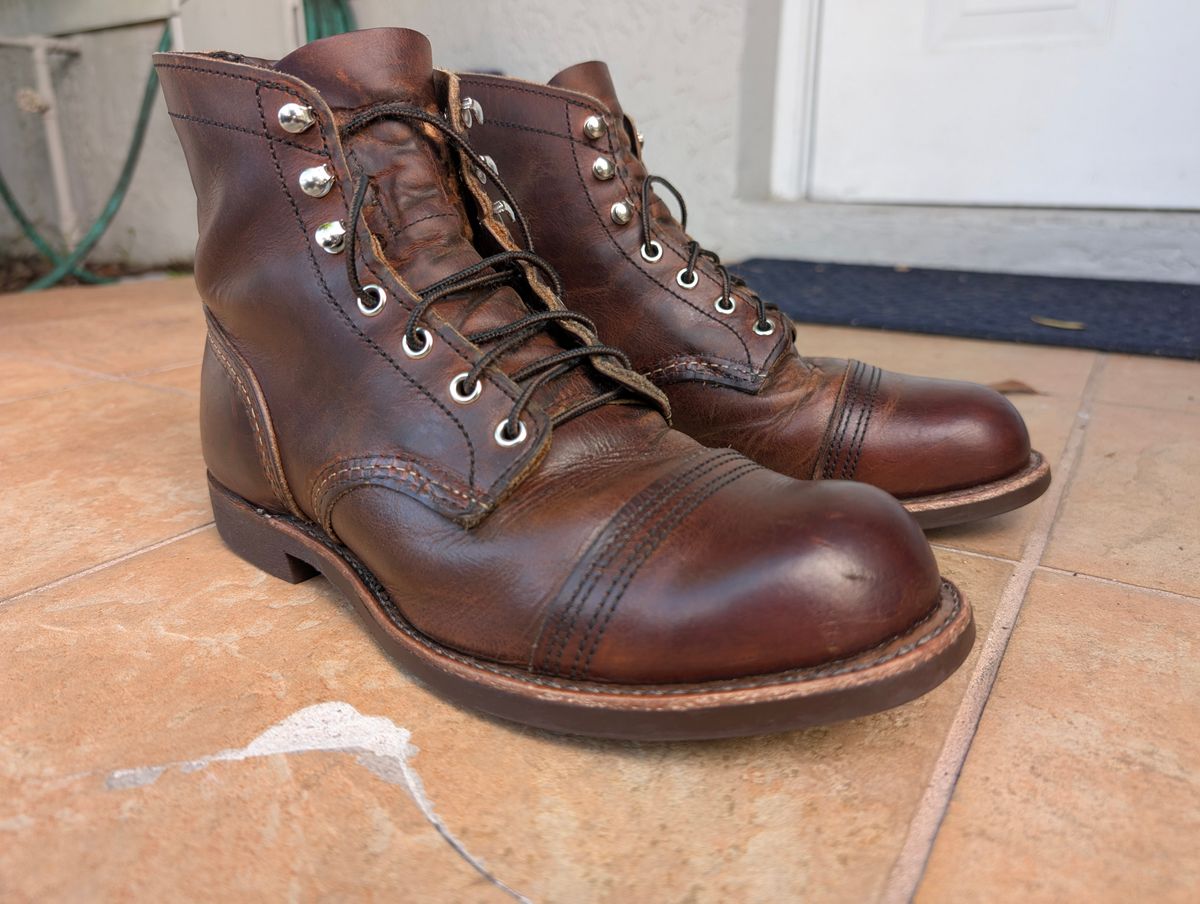 Photo by lemonpeak on September 20, 2025 of the Red Wing Iron Ranger in S.B. Foot Copper Rough and Tough.