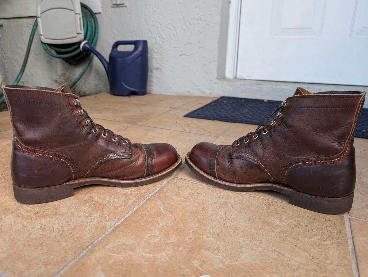 Photo by lemonpeak on September 20, 2025 of the Red Wing Iron Ranger in S.B. Foot Copper Rough and Tough.