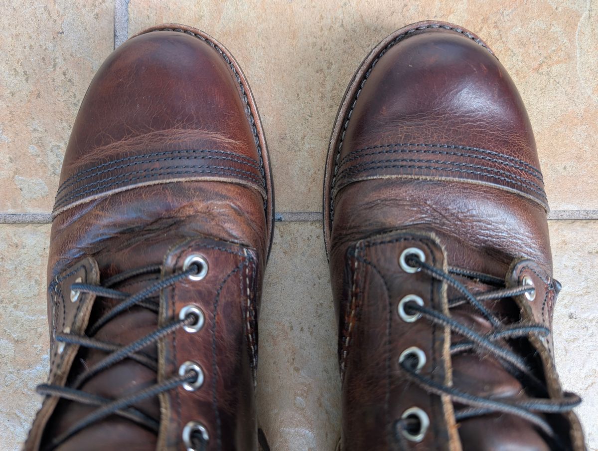 Photo by lemonpeak on September 20, 2025 of the Red Wing Iron Ranger in S.B. Foot Copper Rough and Tough.